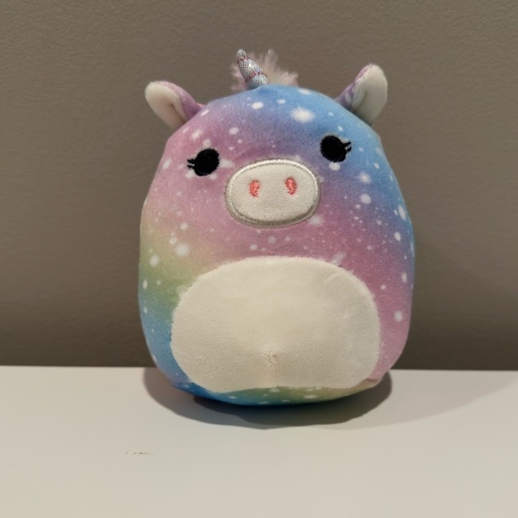 Squishmallow Original Kellytoy Prim 5" Unicorn Fantasy Squad Tie Dye Rainbow - Picture 1 of 2